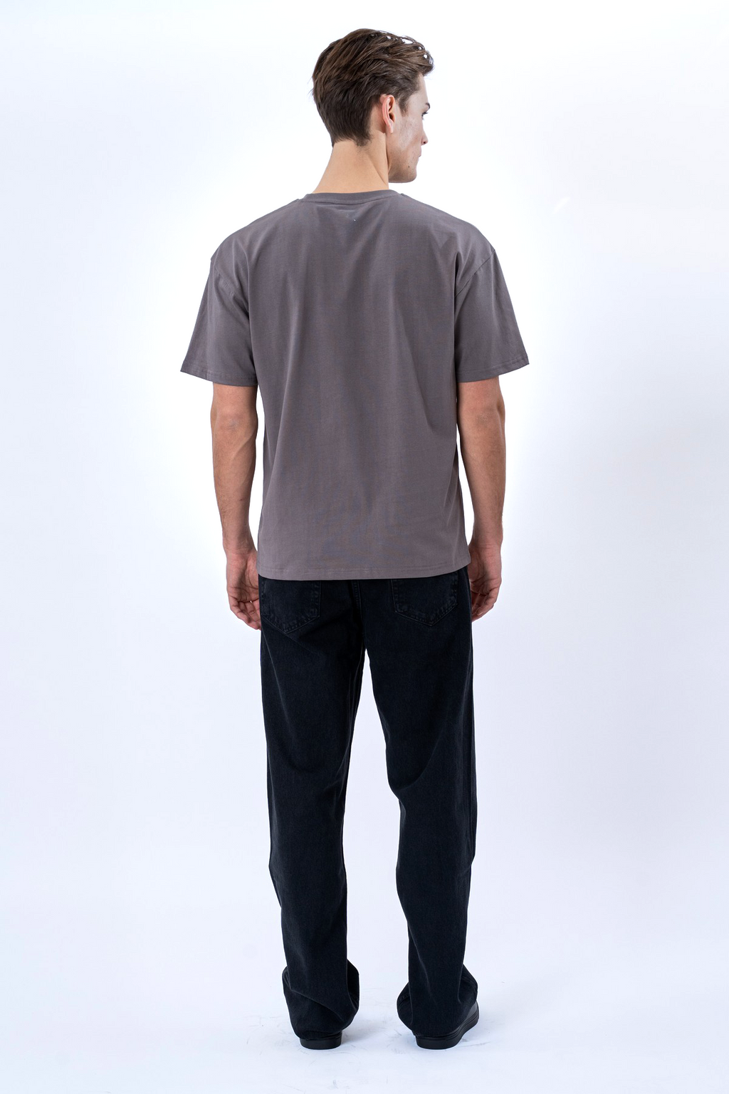 Camiseta boxy - Gris oscuro