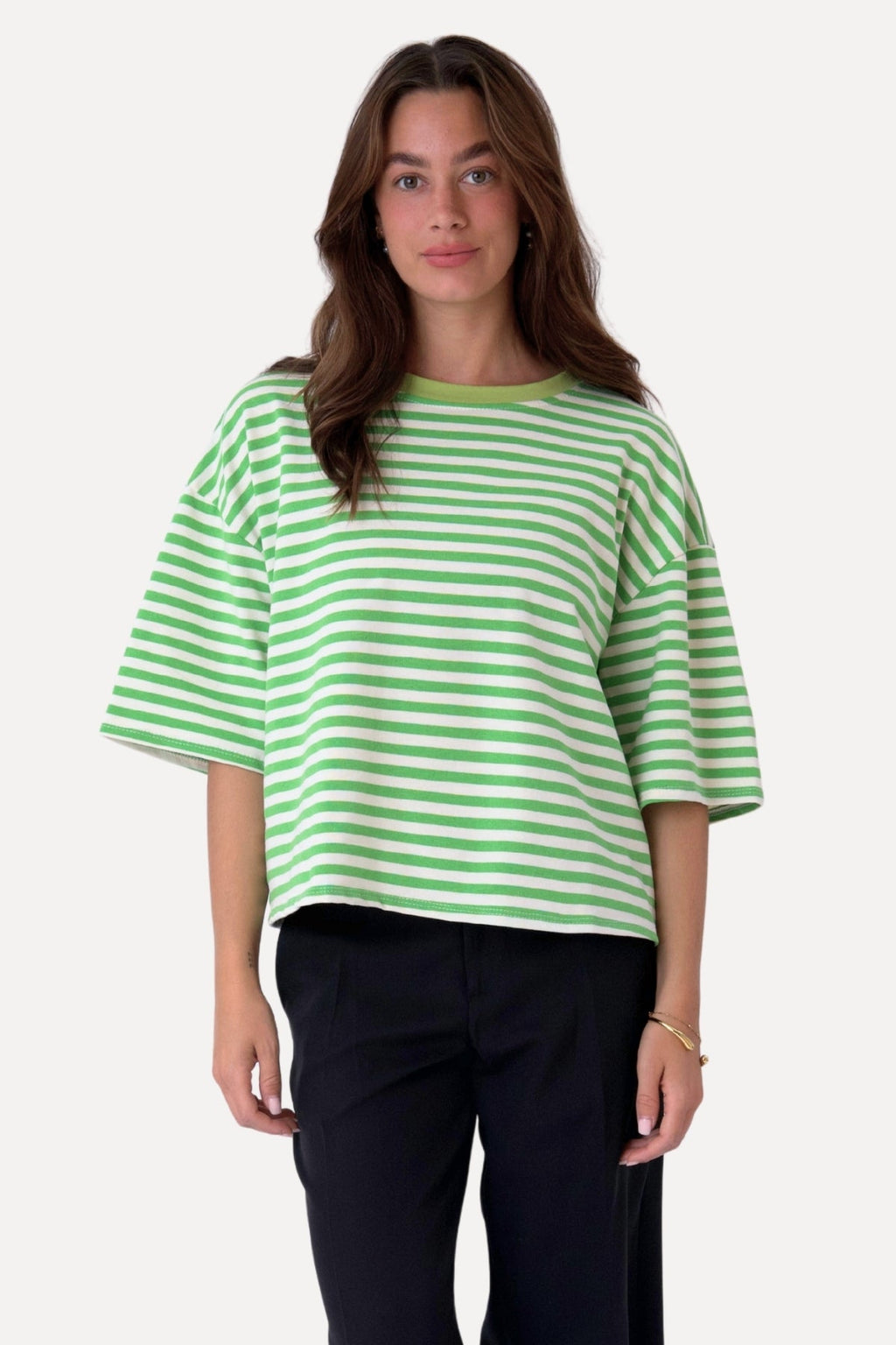 Camiseta Zoe - Verde/Blanco