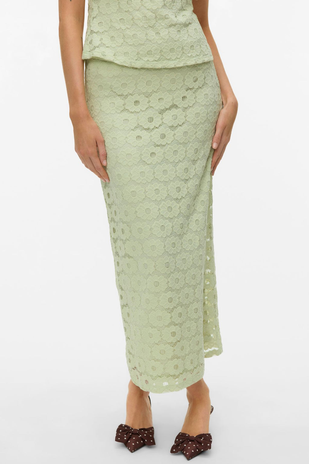 Falda tobillera Janelle - Verde niebla