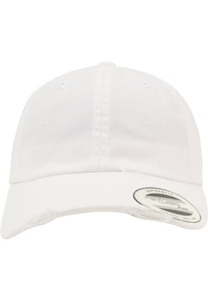 Gorra Destruida de Perfil Bajo - Blanca