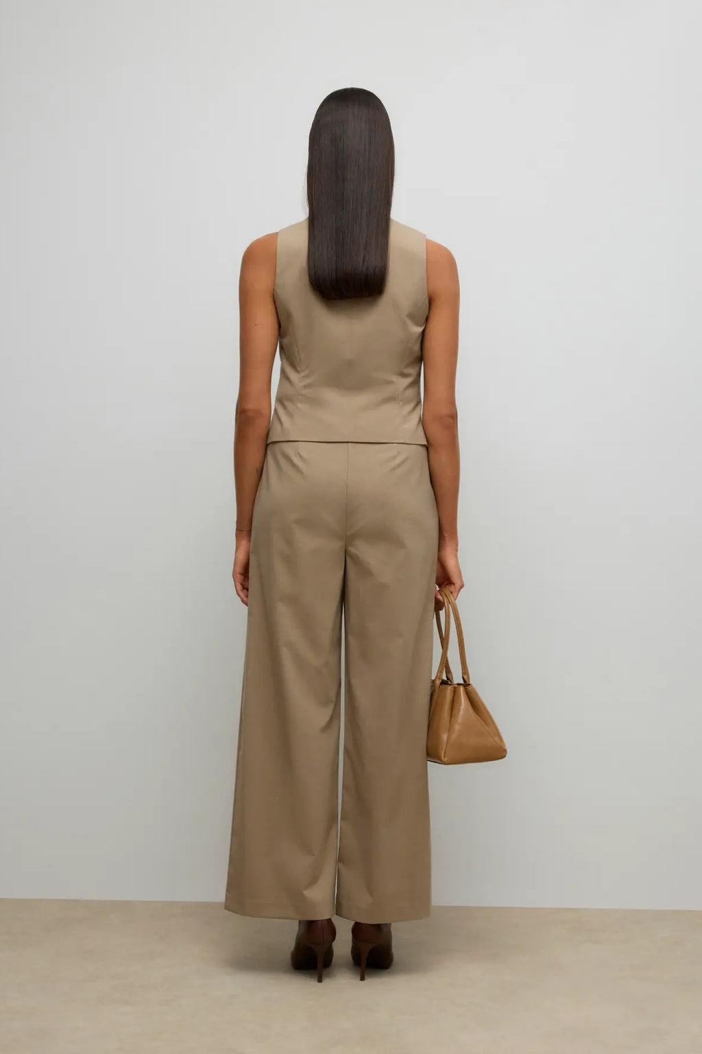 Chaleco Ayah con cuello en U - Dune Melange