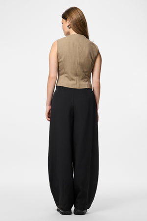 Bubbles Asymmetric Vest - Greige