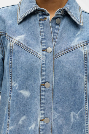 Claudia Short Denim Dress - Light Blue Denim