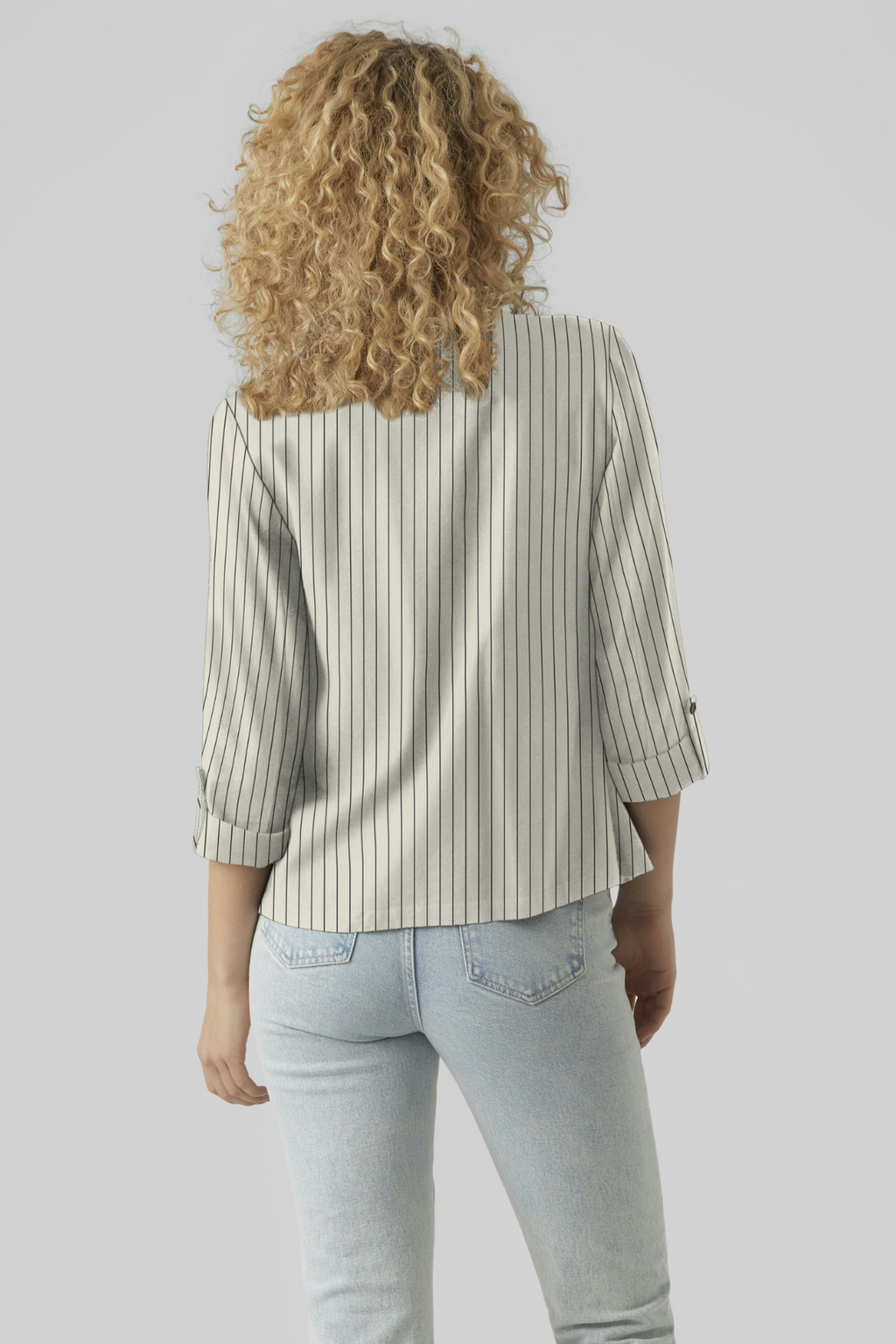 Jesmilo 3/4 Loose Blazer - Silver Lining