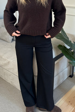 rosalía ancho Pants - Negro