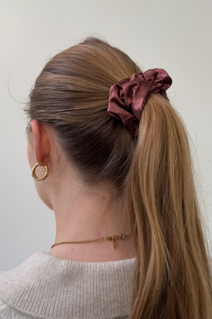 Satin Scrunchie - Dark Purple