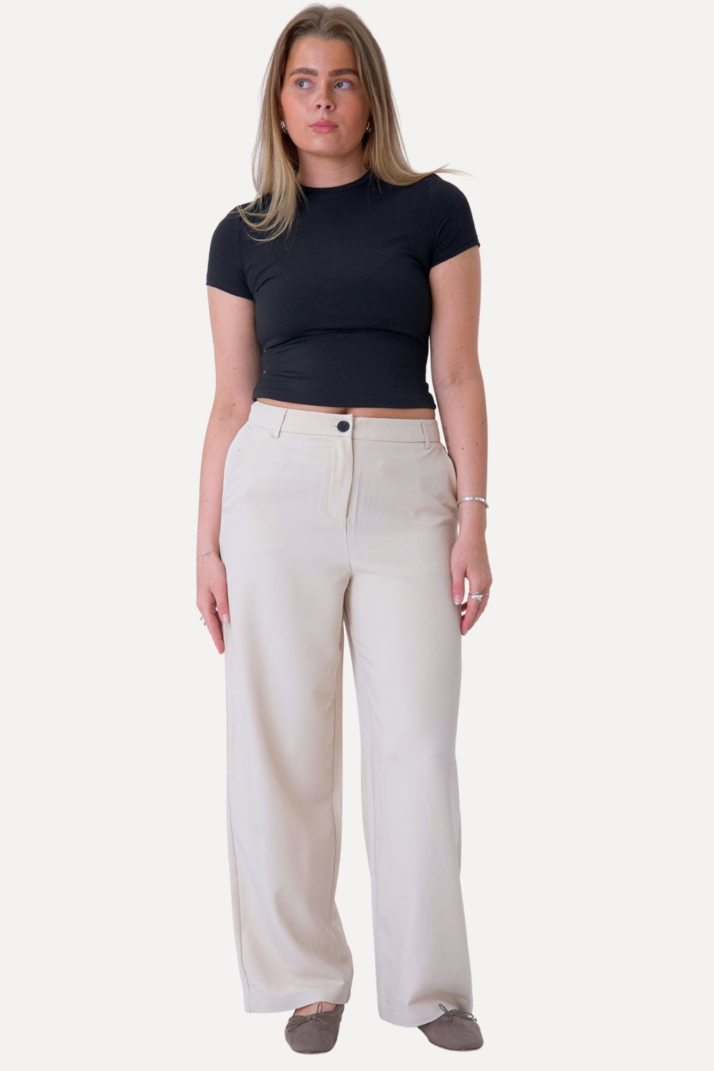 Pantalones clásicos de traje - beige