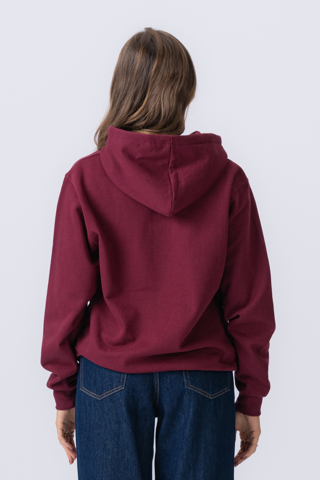 Sudadera con sudadera postal básica - Borgoña