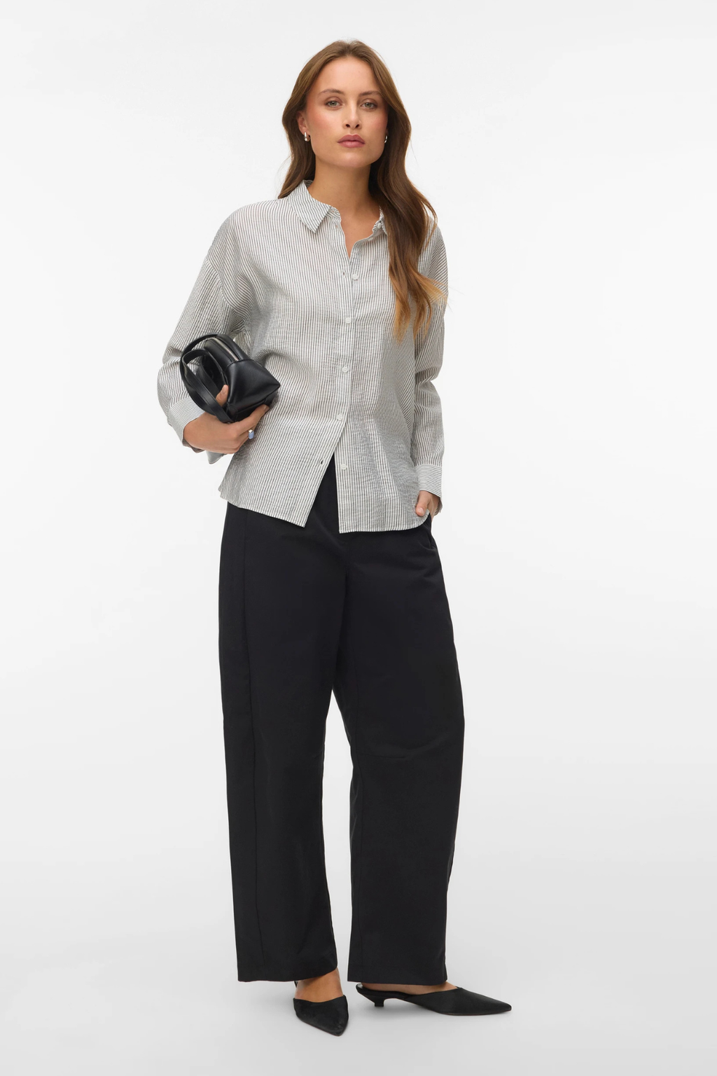 Kaja Ls Shirt -  Snow White Amanda Black