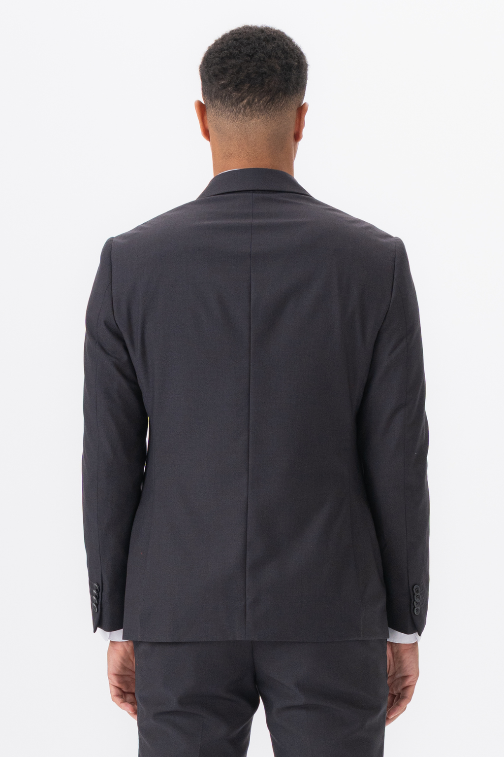 Premium Blazer de un solo pecho-Grey-Brown