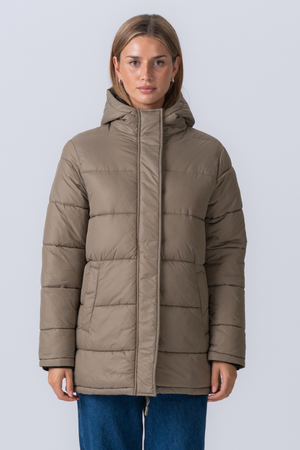 Chaqueta de tope larga - arena