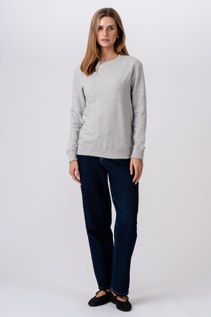 Sudadera con cuello redondo - Gris