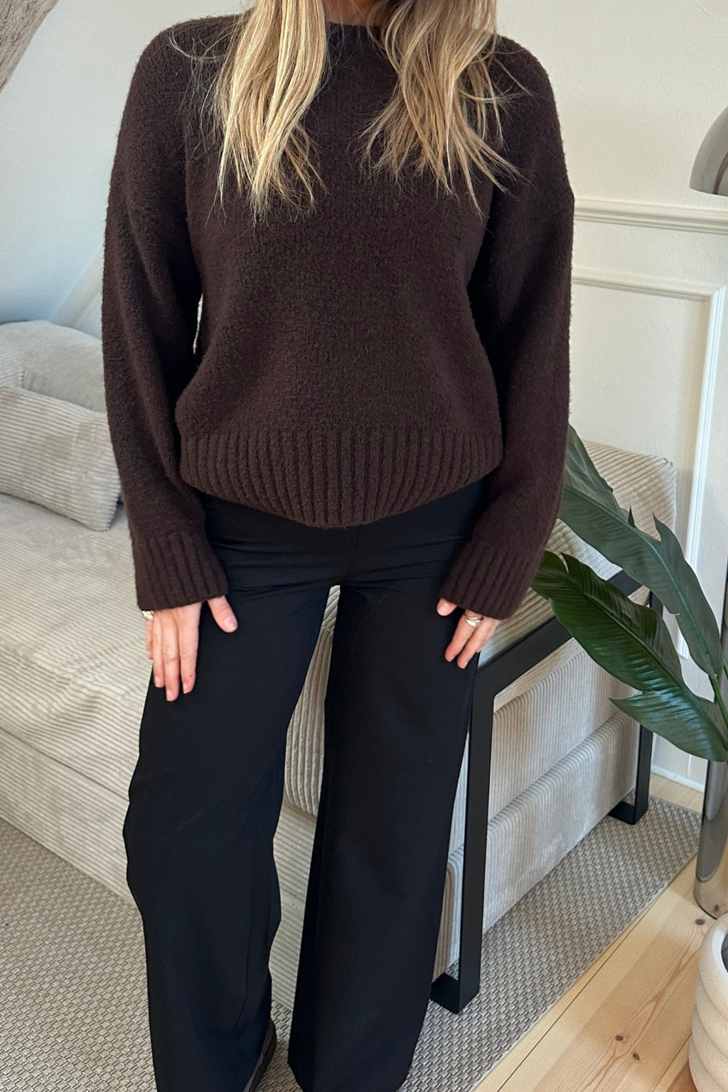 rosalía ancho Pants - Negro