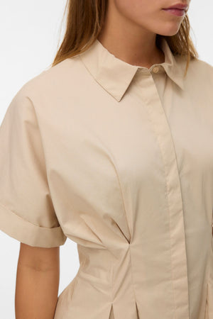 Friba Short Dress - Cement