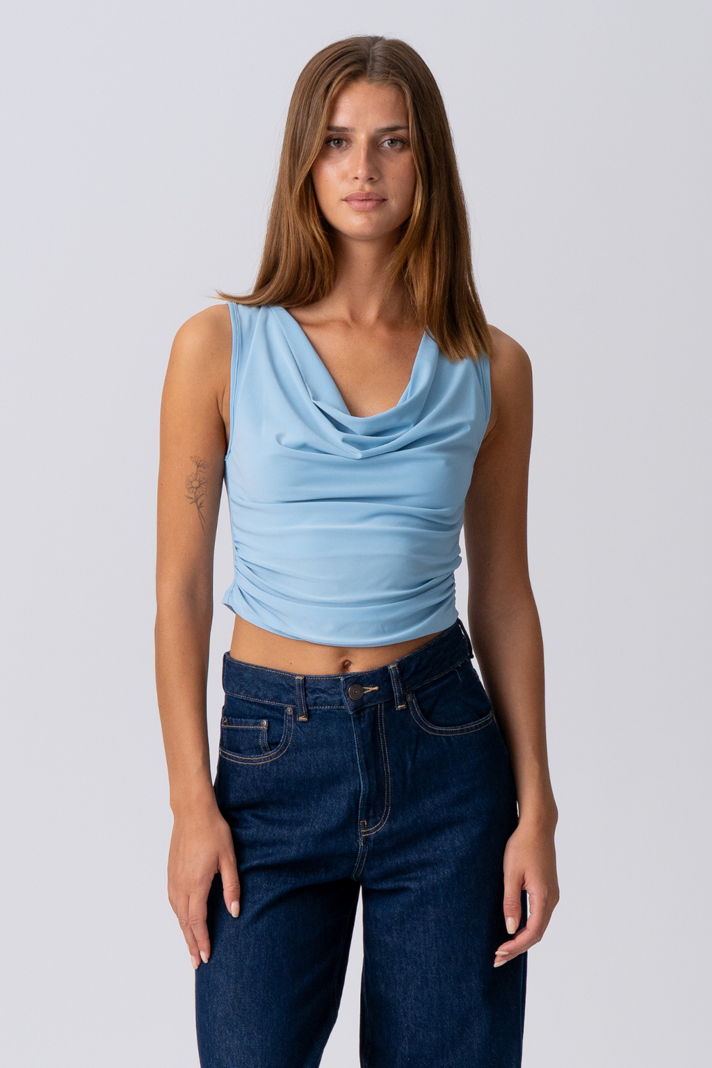 ELISA Waterfall Top - Azul claro