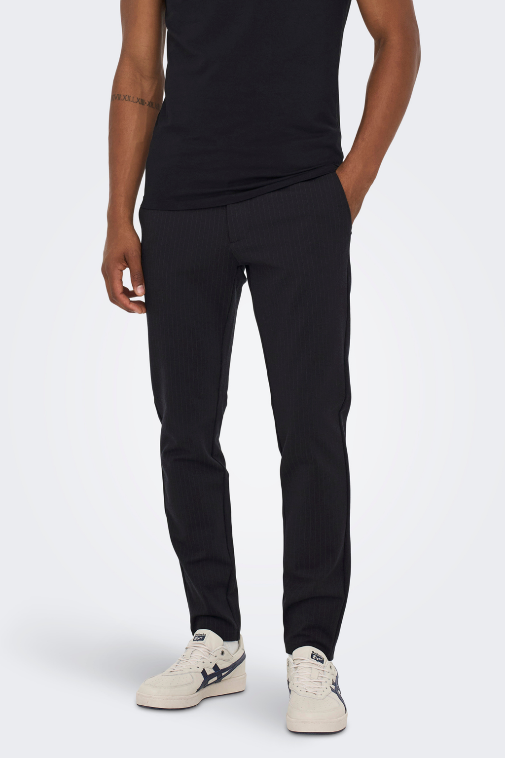 Marcos Pantalones - Black a rayas