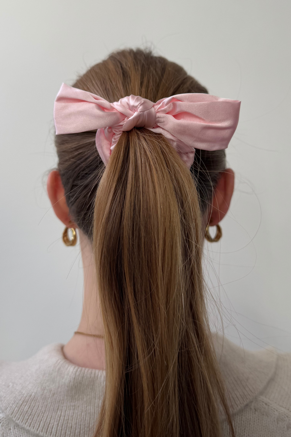 Bow Scrunchie - Rosa claro