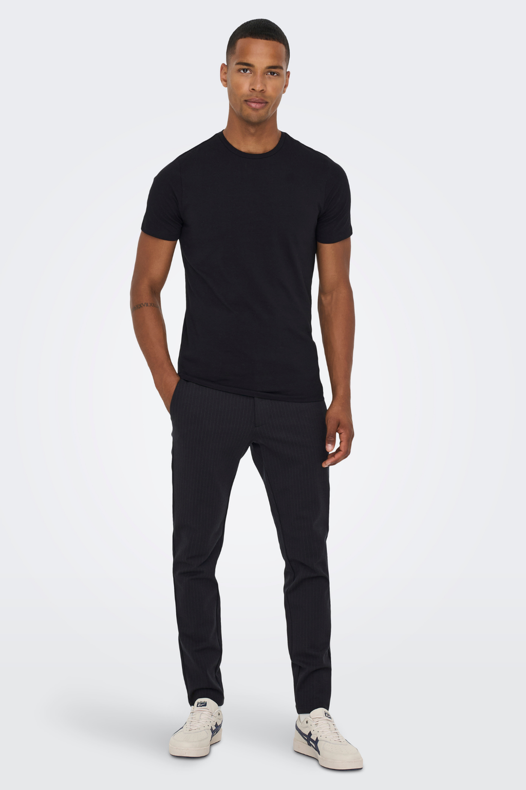 Marcos Pantalones - Black a rayas