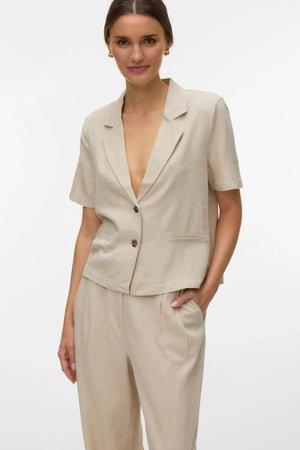Blazer corto Mymilo - Forro plateado