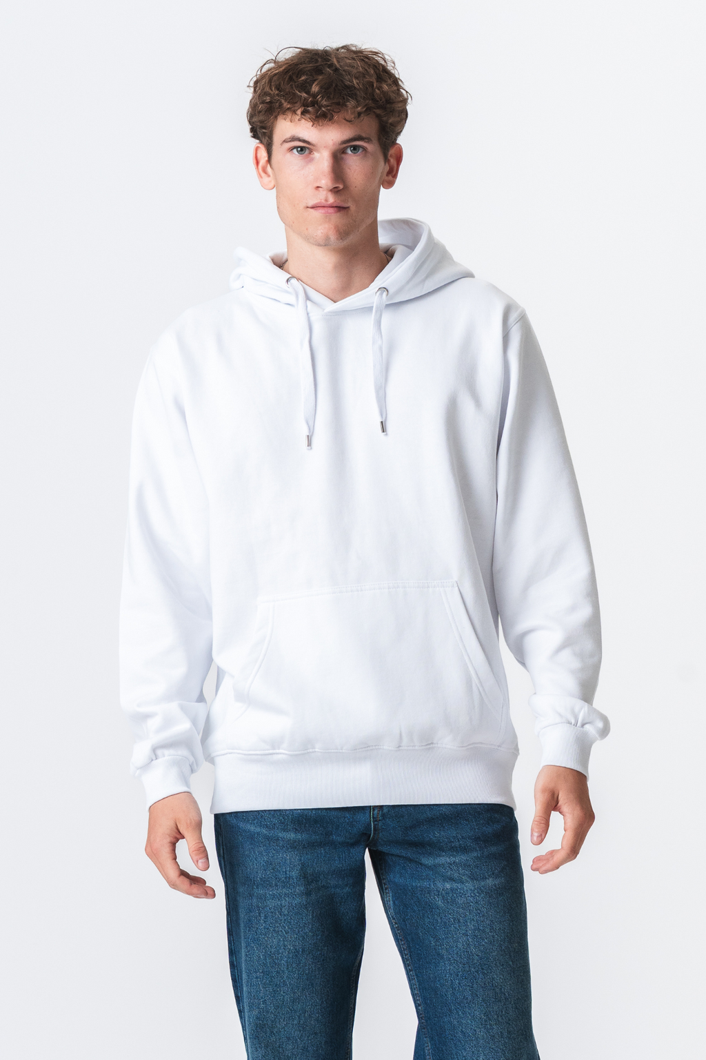 Sudadera con capucha básica - blanca