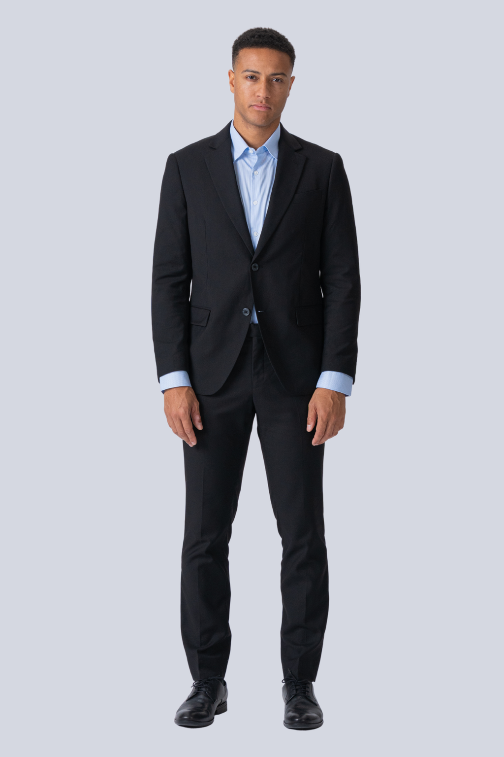 Premium Traje de un solo pecho (negro)