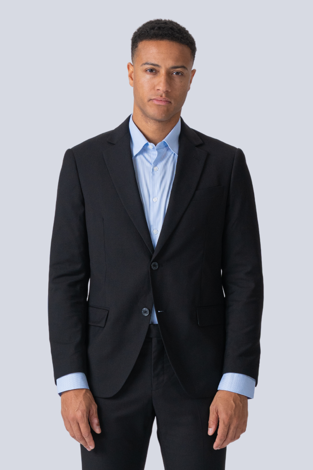 Premium Blazer de un solo pecho - Negro
