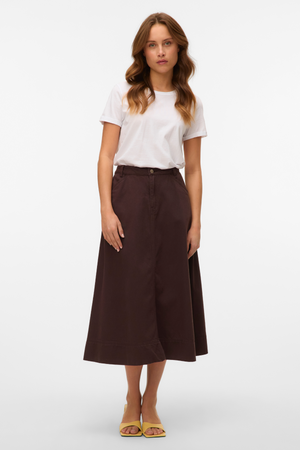 Falda de mezclilla de color Filia - Torte de chocolate