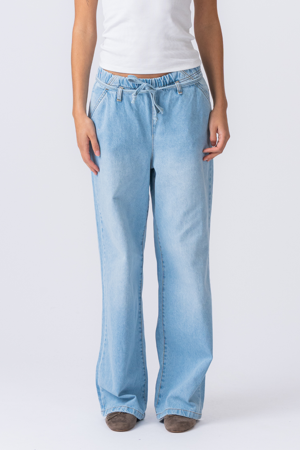 Jeans holgados de Nicole - Azul claro