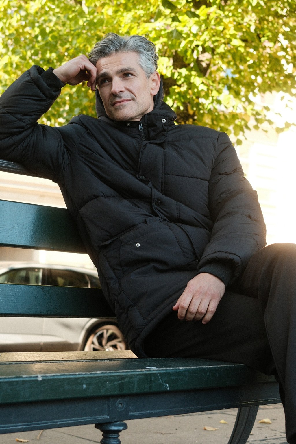 Chaqueta larga - Negra