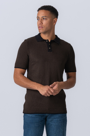 Polo de punto - Brown