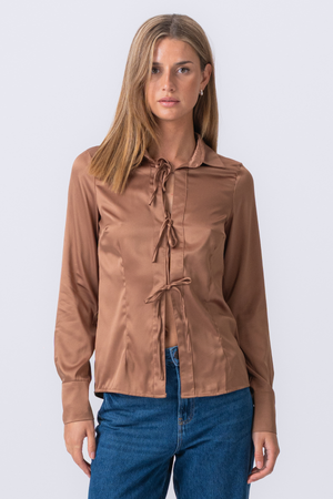 Camisa de Lucy Tie - Brown