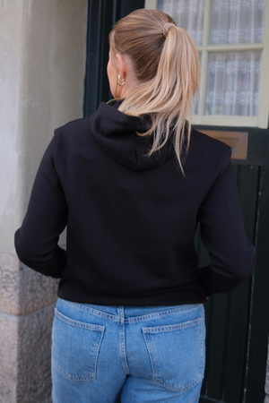 Sudadera con capucha zip - negro