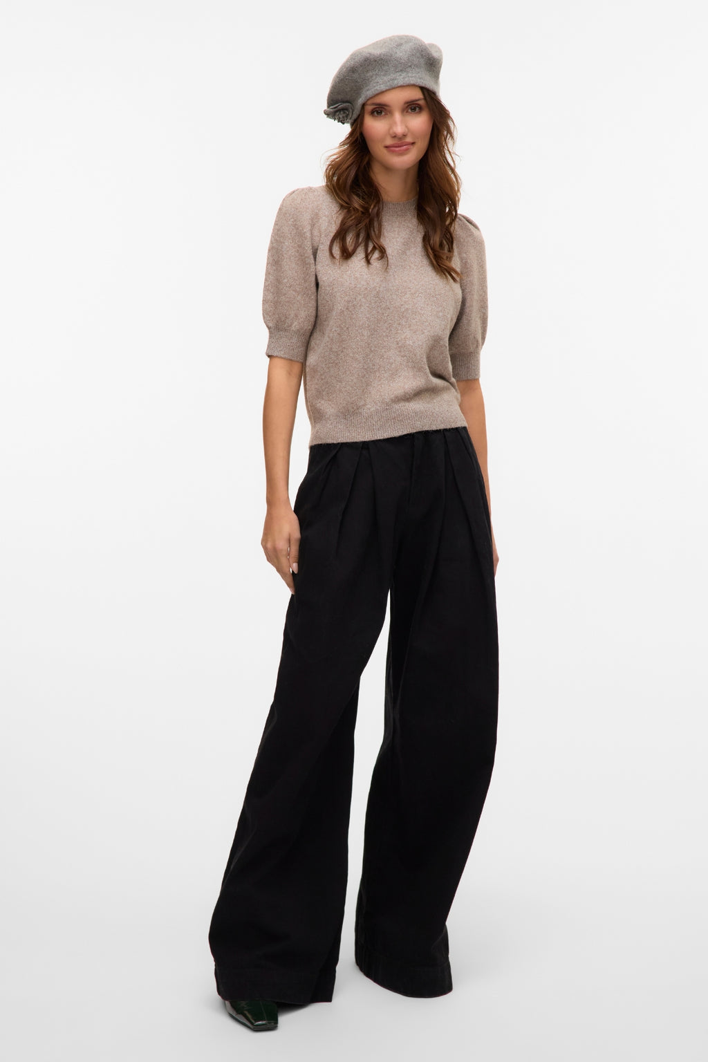 Jersey Doffy con cuello redondo - Moon Rock Melange