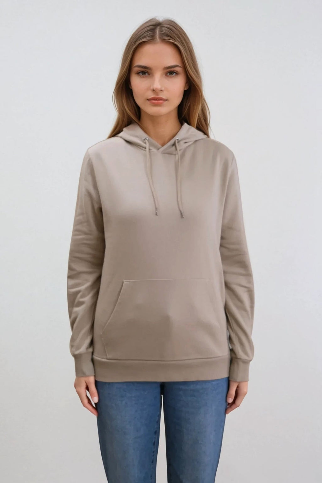 Boyfriend Sweat Soodie - Beige oscuro