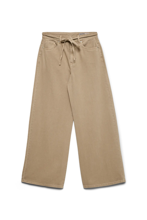 Vaqueros Wien con cinturón ancho - Silver Mink