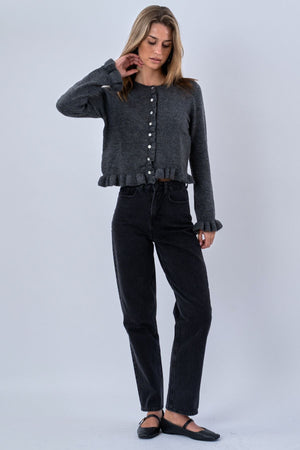 Cárdigan Flora - Gris