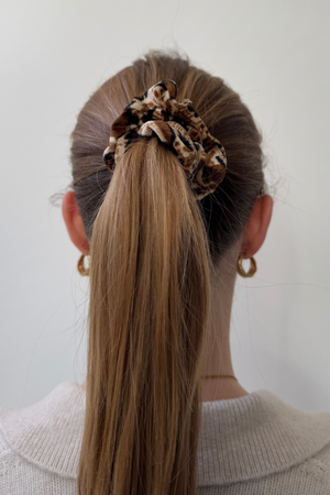 Leopard Scrunchie - Brown