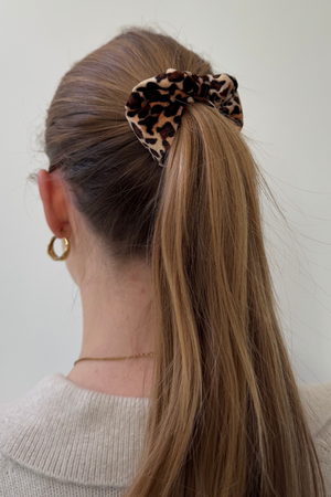 Leopard Scrunchie - Beige