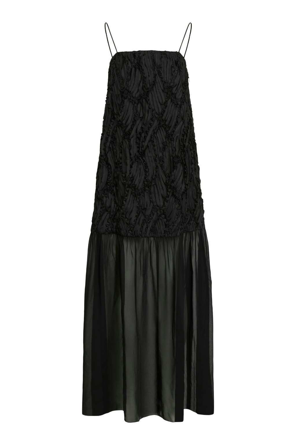 Vestido con tirantes Silla - Negro