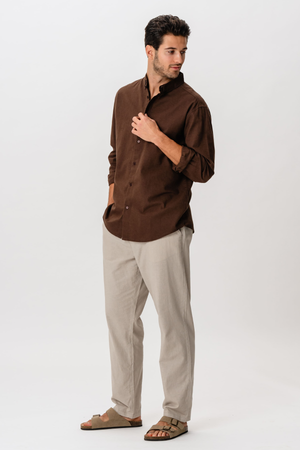 Camisa de lino - Café