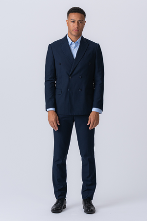 Premium Traje cruzado (azul marino)
