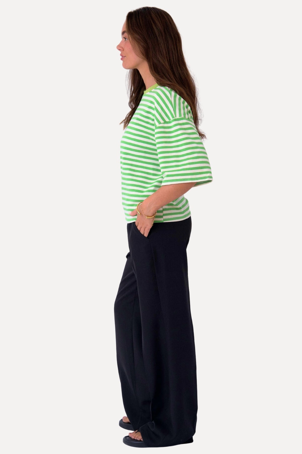Camiseta Zoe - Verde/Blanco