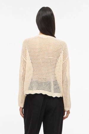 Cárdigan de punto Enny Flower - Abedul