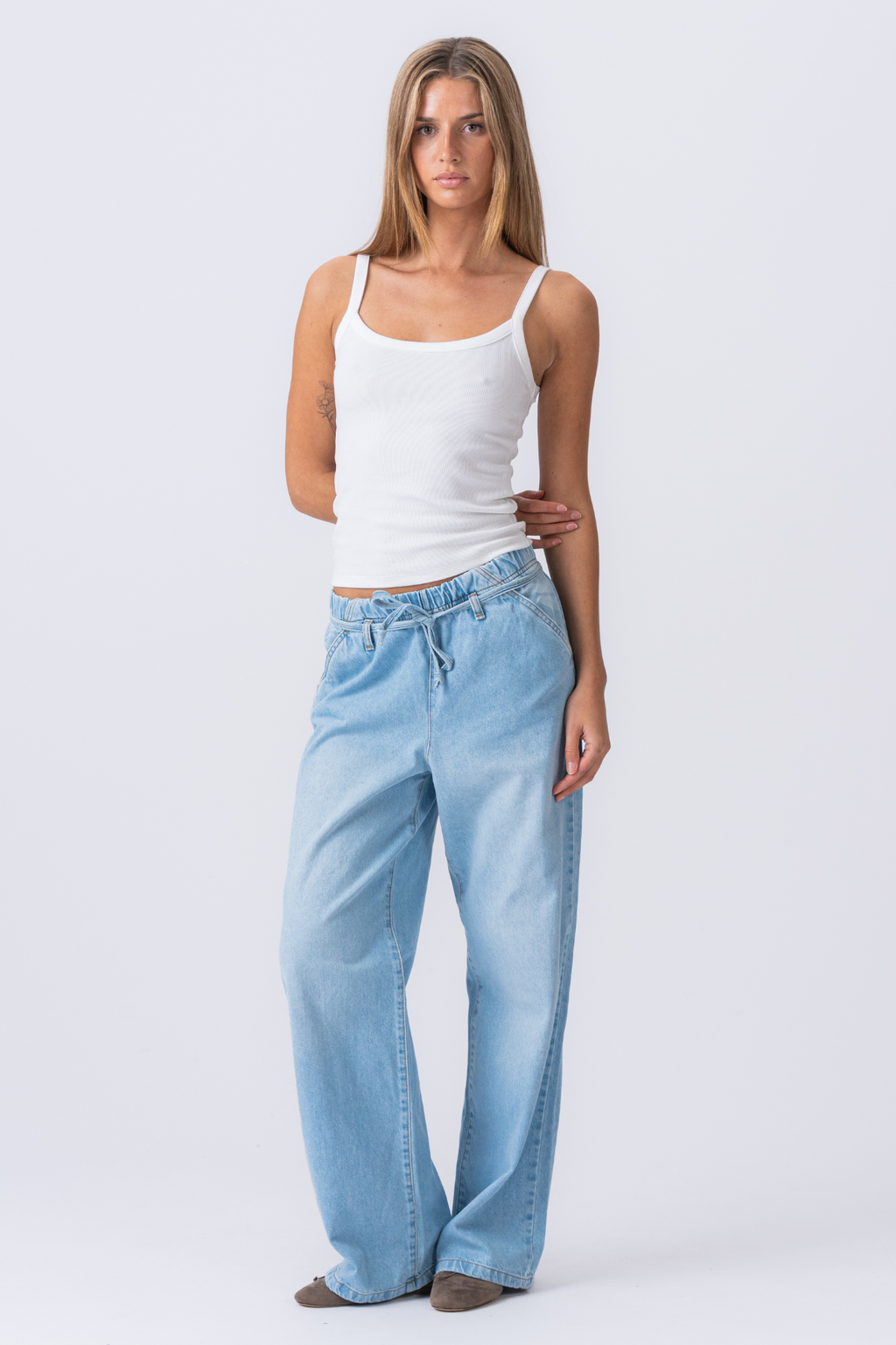 Jeans holgados de Nicole - Azul claro