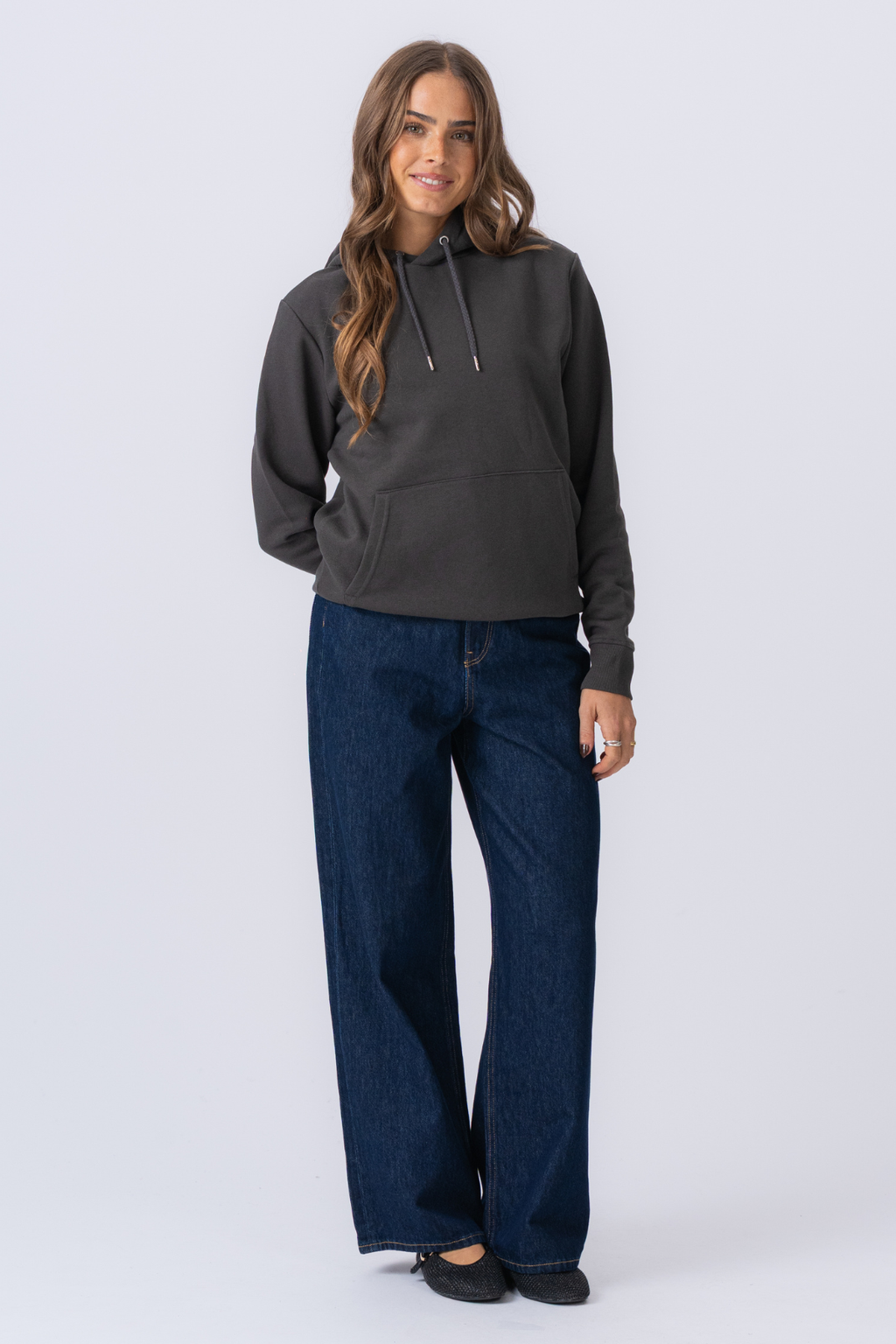 Sudadera sudadera con capucha - gris oscuro