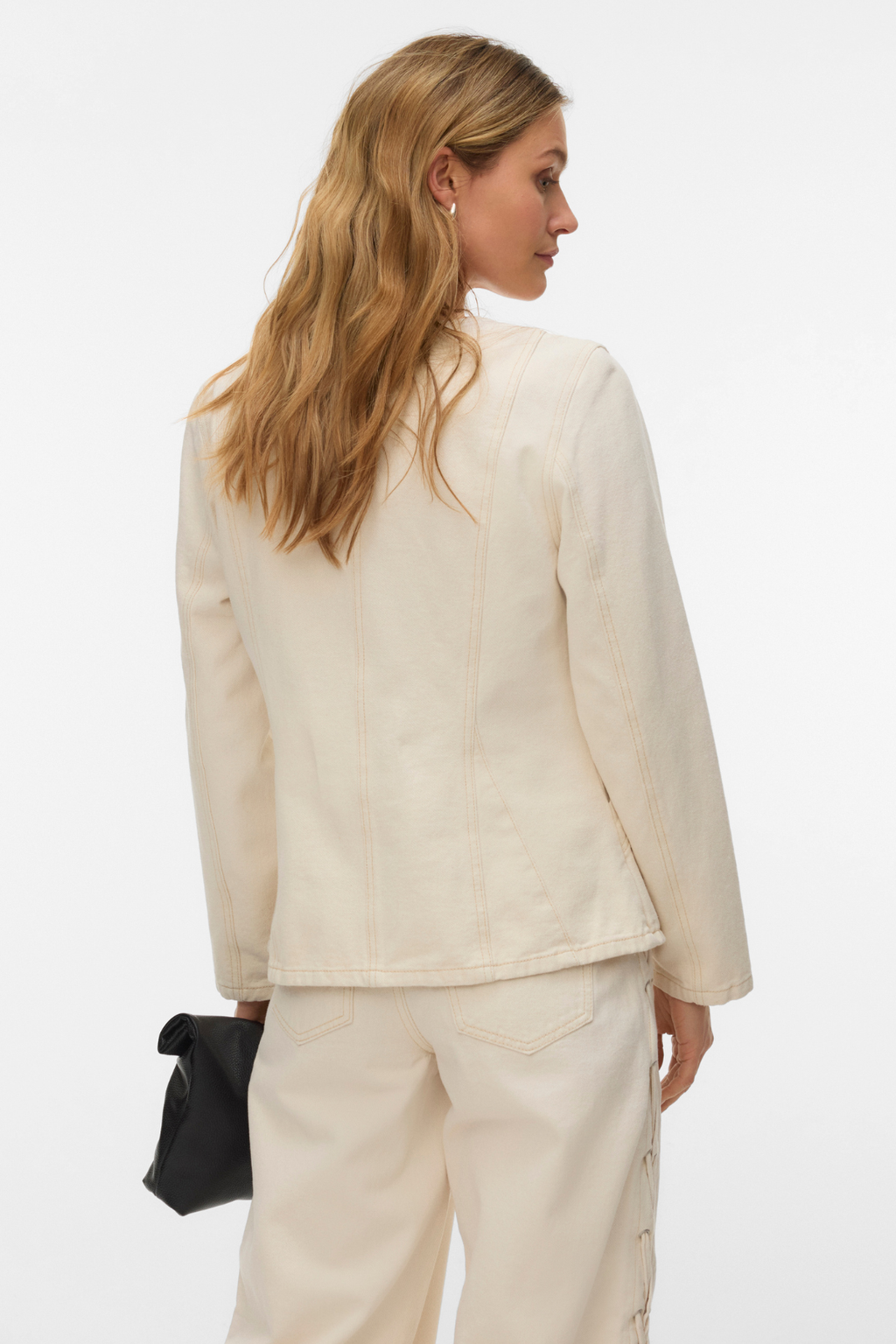 Chaqueta Leva String Ecru Dnm - Crudo