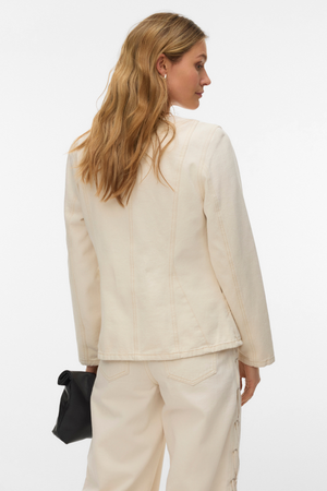 Chaqueta Leva String Ecru Dnm - Crudo