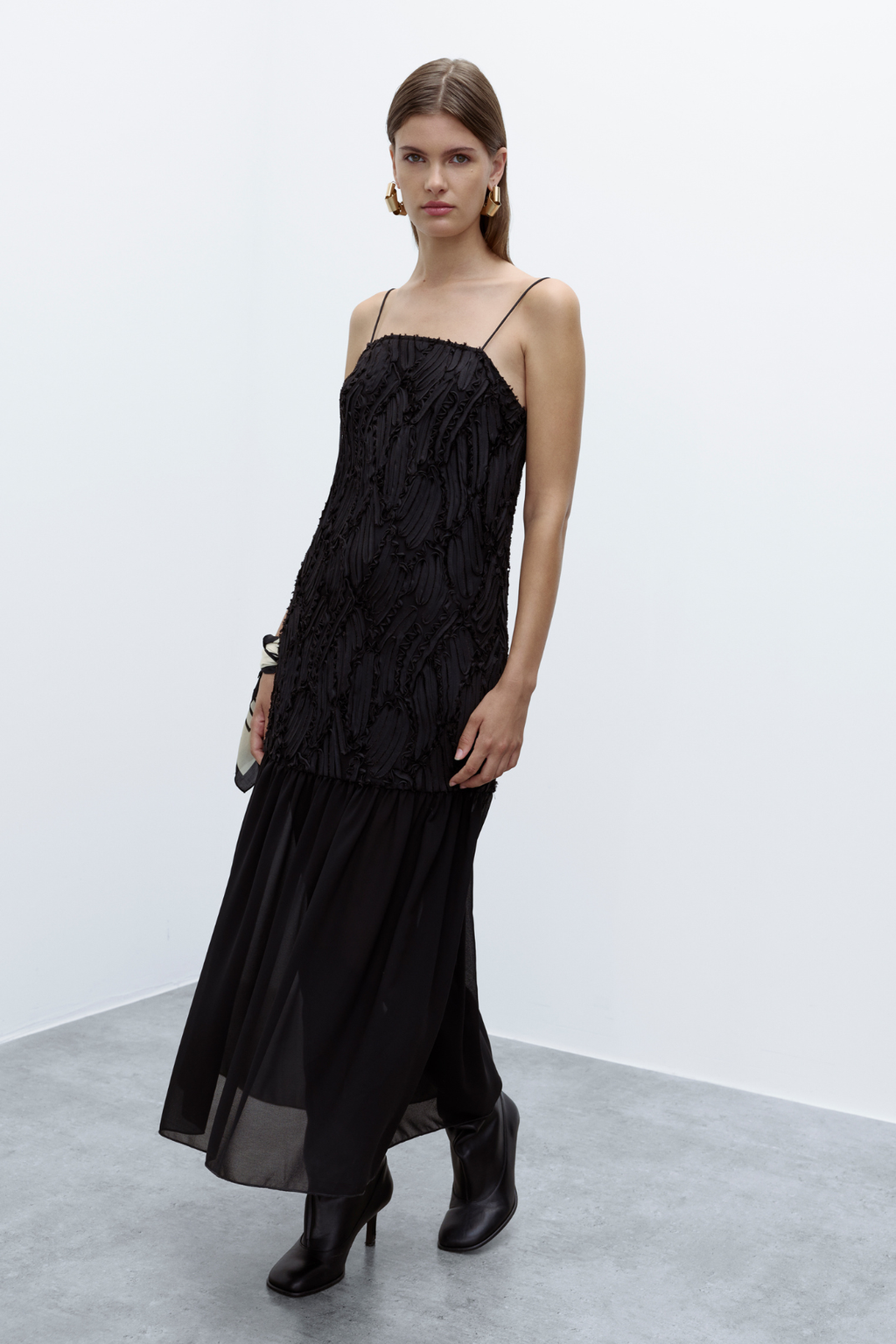 Vestido con tirantes Silla - Negro