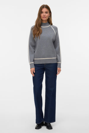 Jersey dorado con cuello alto - Gris medio W. Birch