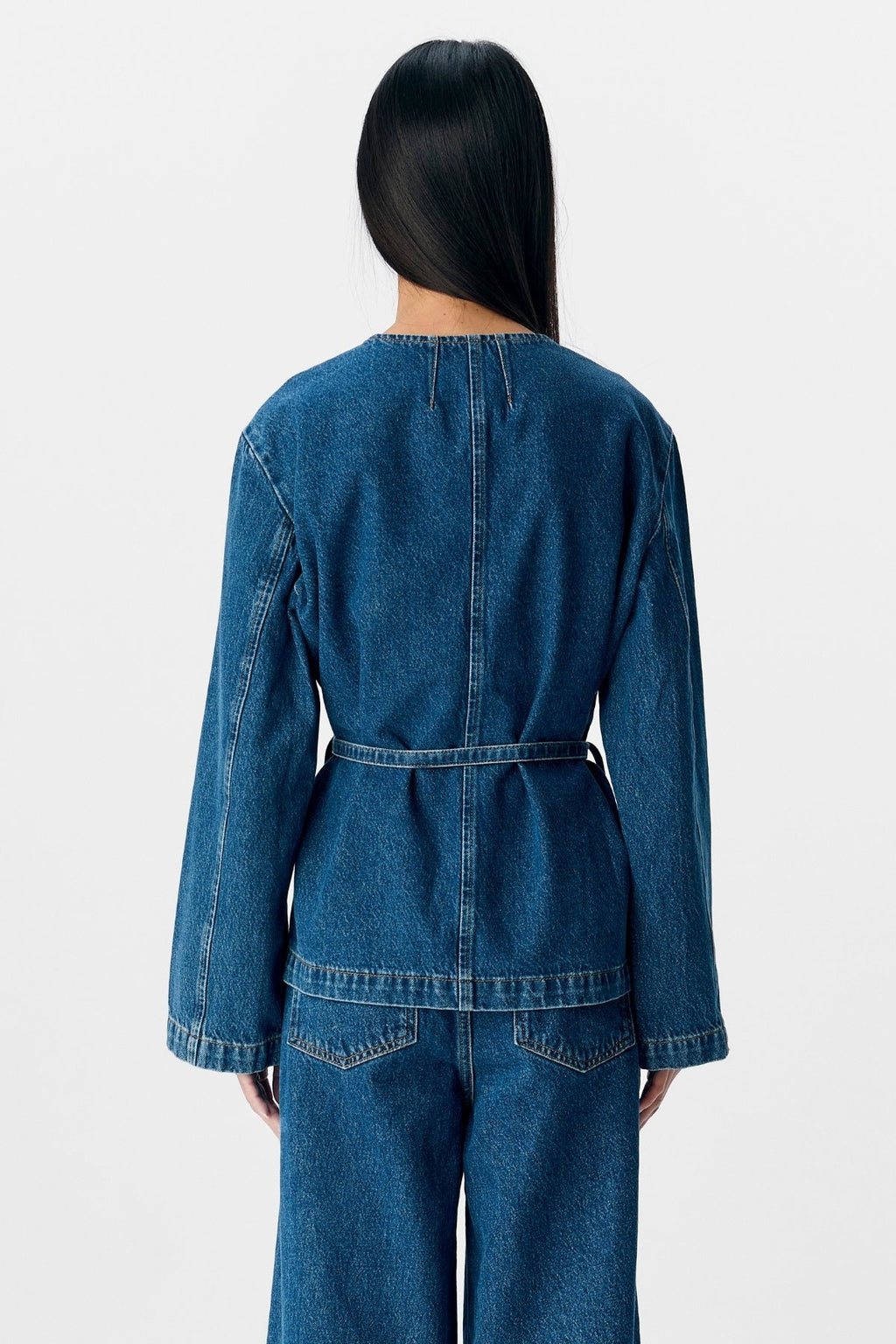 Mallie Blazer - Media Blue Denim
